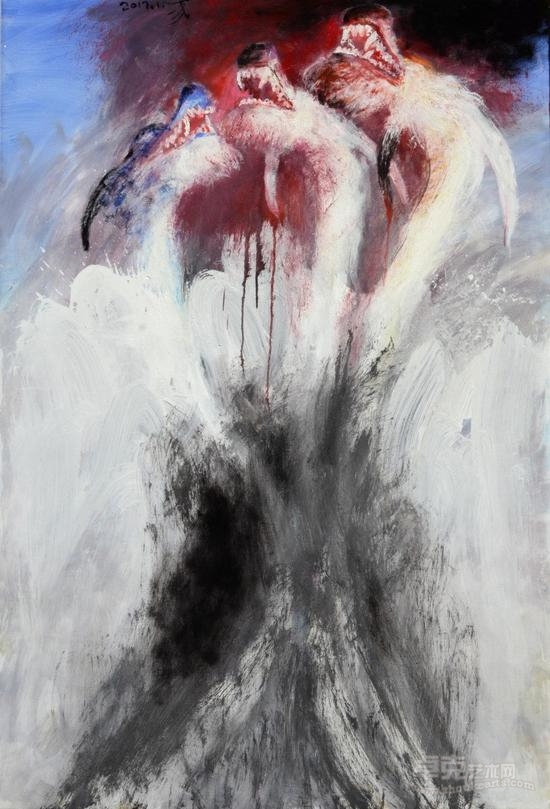 艺术家关旨越与龙出涿鹿