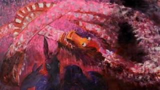 艺术家关旨越与龙出涿鹿